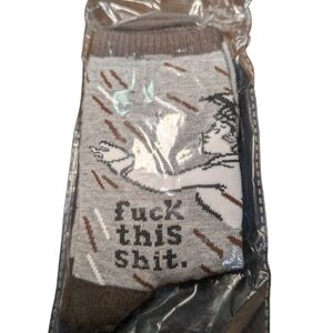 Gray and Brown Graphic Socks